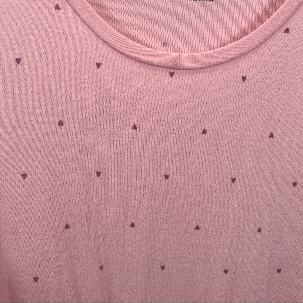 Torrid Sleep Pink Short Sleeve Hearts Tee 0879 - Picture 3 of 9